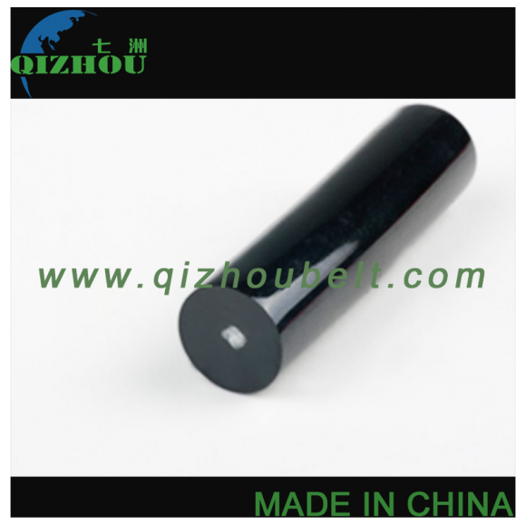 Black PU Polyurethane Round Belt With Reinforced Cord For Industrial Transmission