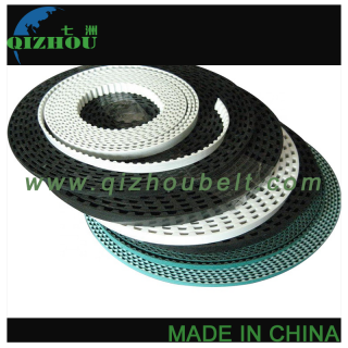 Black / White PU Timing Belt With Special Processing PAZ Coating