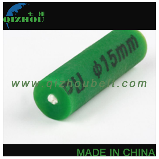 Diameter 15mm Green PU Round Belt Rough Surface With Reinforced Cord - Click Image to Close