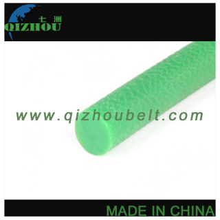 Green PU Polyurethane Rough Round Belt 8mm Diameter For Industrial Transmission