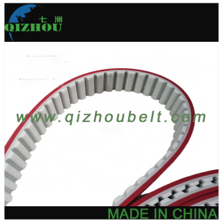 PU Industrial Transmission Timing Belt HTD14M With Red Rubber Coating