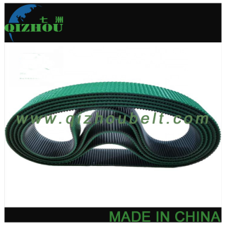 PU Timing Belt Black Color HTD5M With Customized Green Pattern PVC Coating