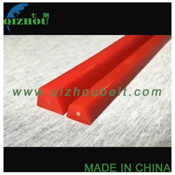 Red Industrial Transmission PU Polyurethane V Belt With Cord Reinforced