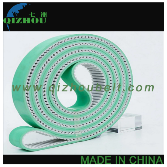 Seamless T20 Polyurethane Timing Belt Coated with Green Sponge - Click Image to Close