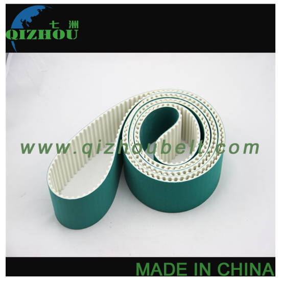 Single Sided Toothed T10 With Green Cloth PU Conveying Timing belt - Click Image to Close